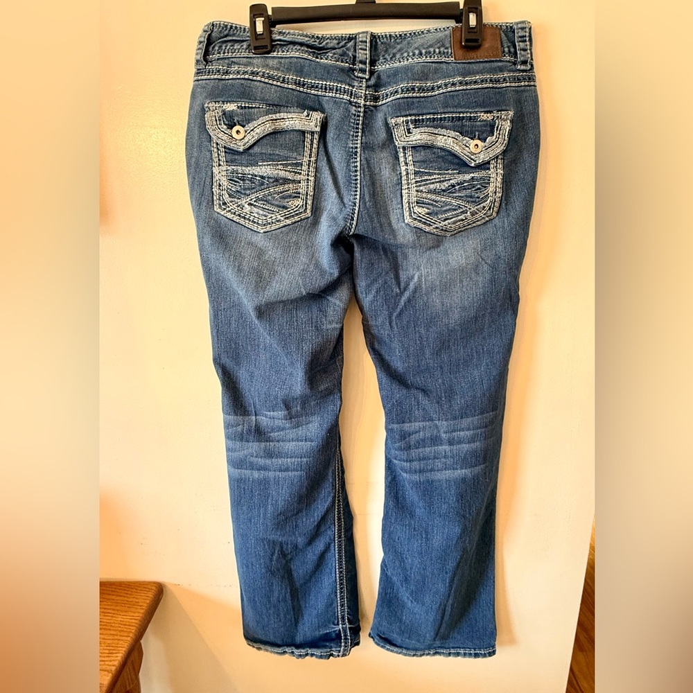 Maurices Heavy Stitch Bootcut Jeans with embroidered pockets - Picture 2 of 6
